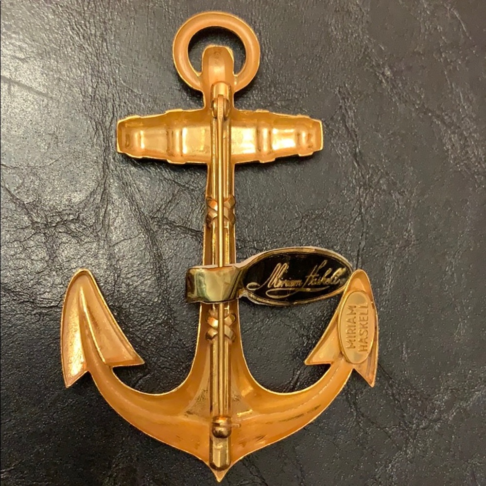 MIRIAM HASKELL ANCHOR BROOCH - Picture 2 of 4